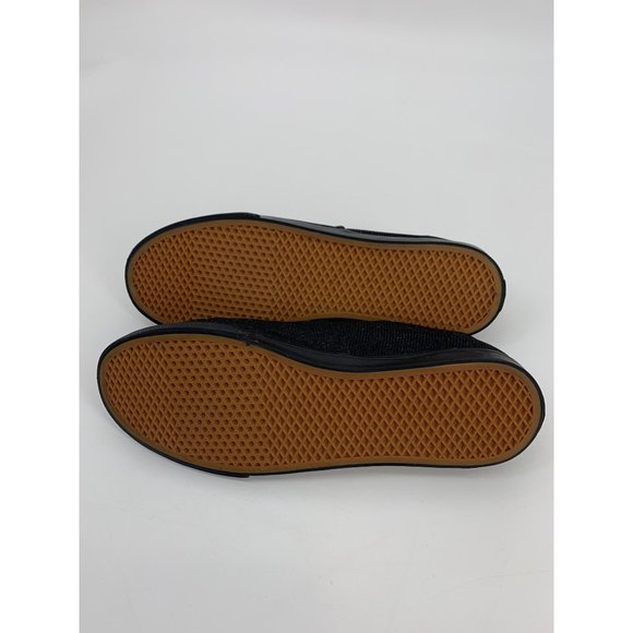 Vans Black Glitter Sparkle Low Top Lace Up Sneakers Women’s Size 8.5 - Picture 5 of 5